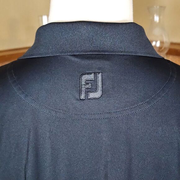 FootJoy FJ Solid Black Polo Shirt Size L - Picture 4 of 6